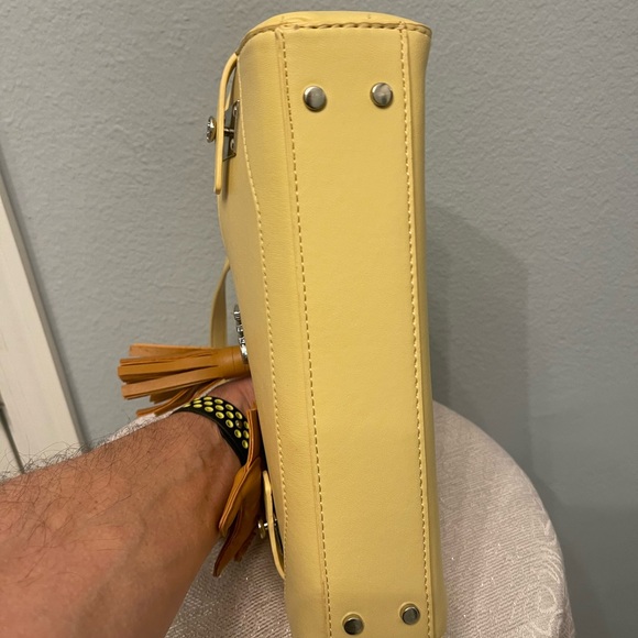 Steve Madden Yellow Satchel with Horse Charm - Picture 3 of 8